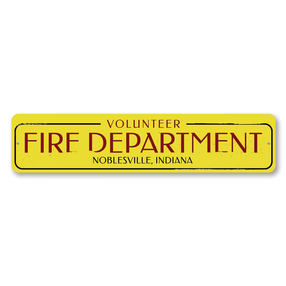 Volunteer Fire Department Sign Aluminum Sign