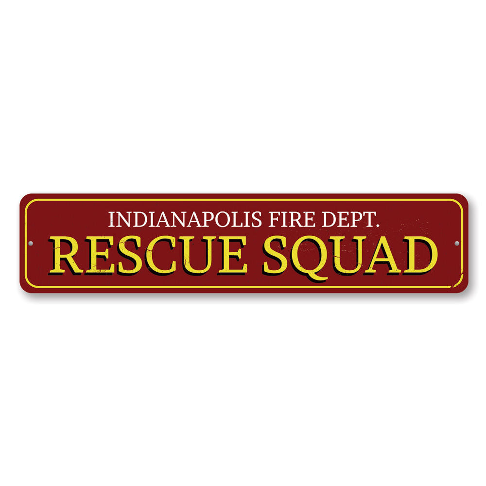 Rescue Squad Sign Aluminum Sign