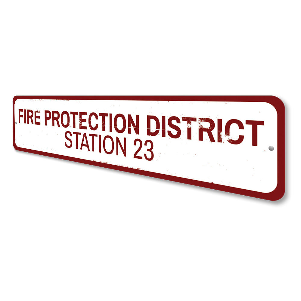 Fire Protection District Sign Aluminum Sign
