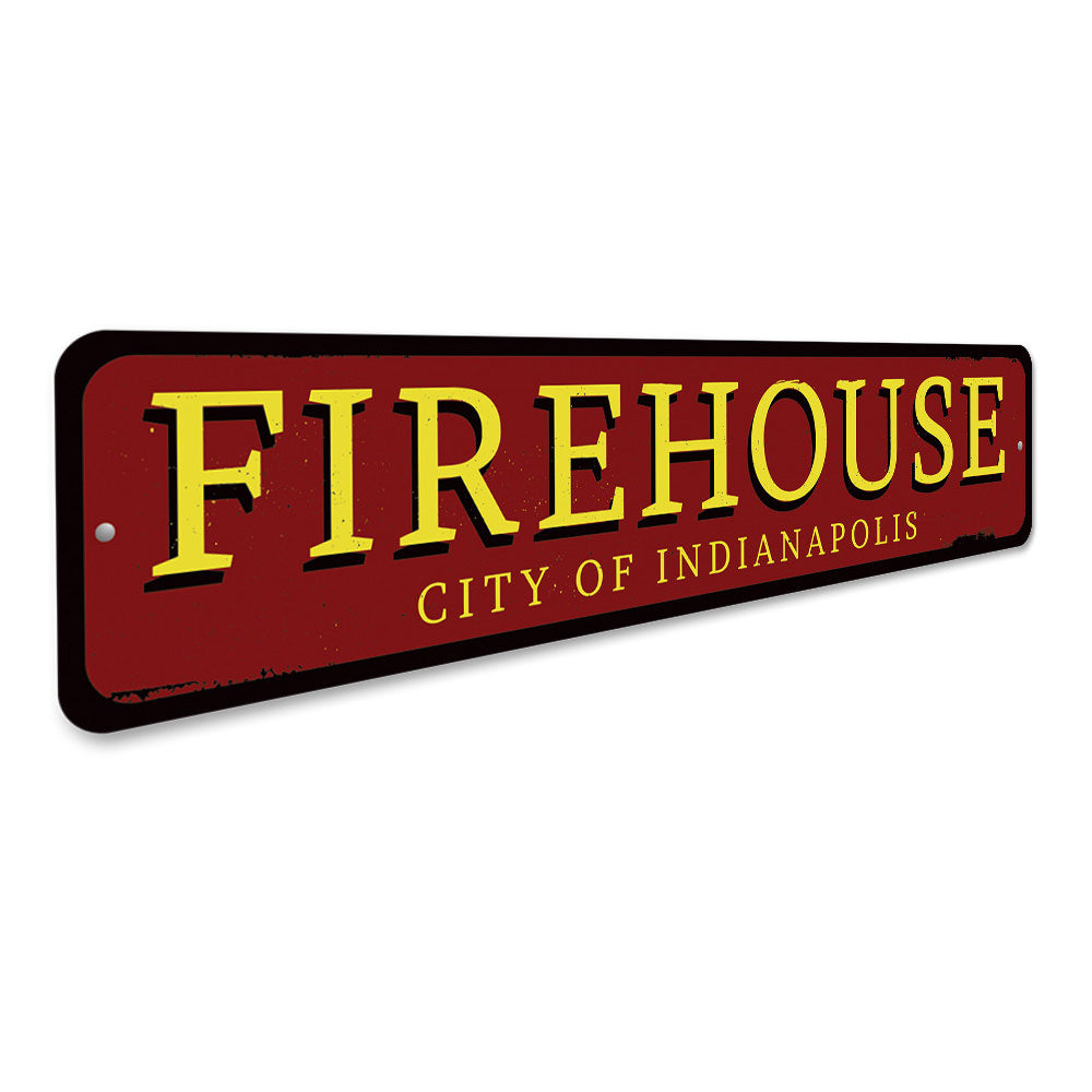 Firehouse City Sign Aluminum Sign
