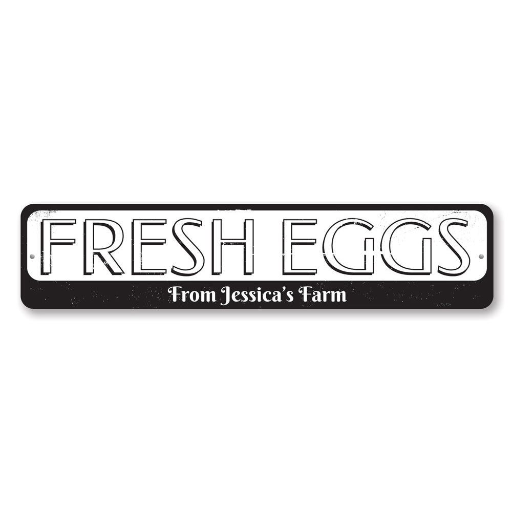 Fresh Eggs Sign Aluminum Sign