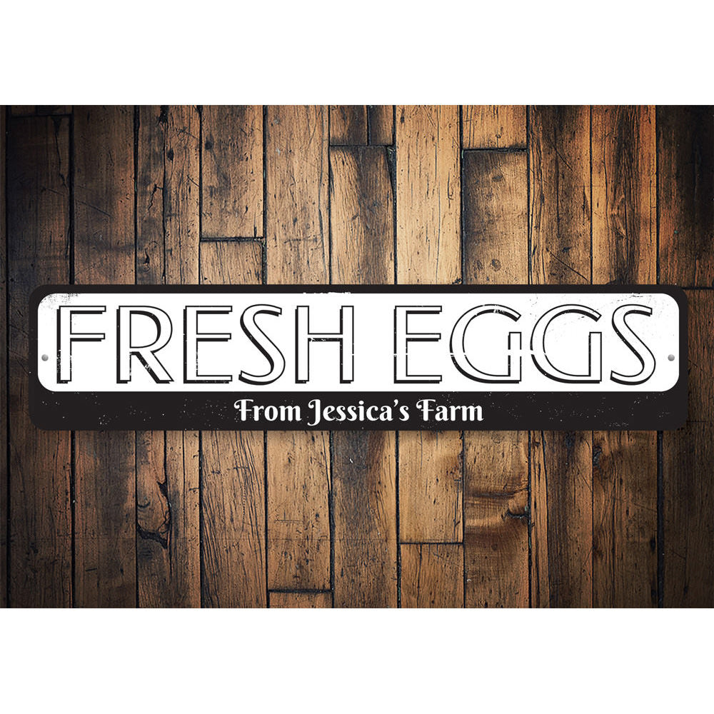 Fresh Eggs Sign Aluminum Sign