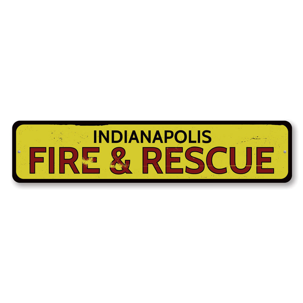 City Fire & Rescue Sign Aluminum Sign