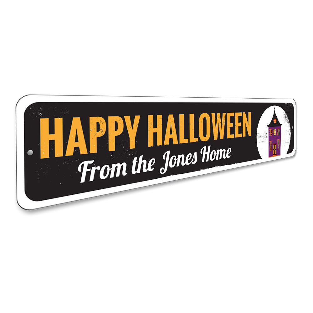 Spooky Haunted House Sign Aluminum Sign
