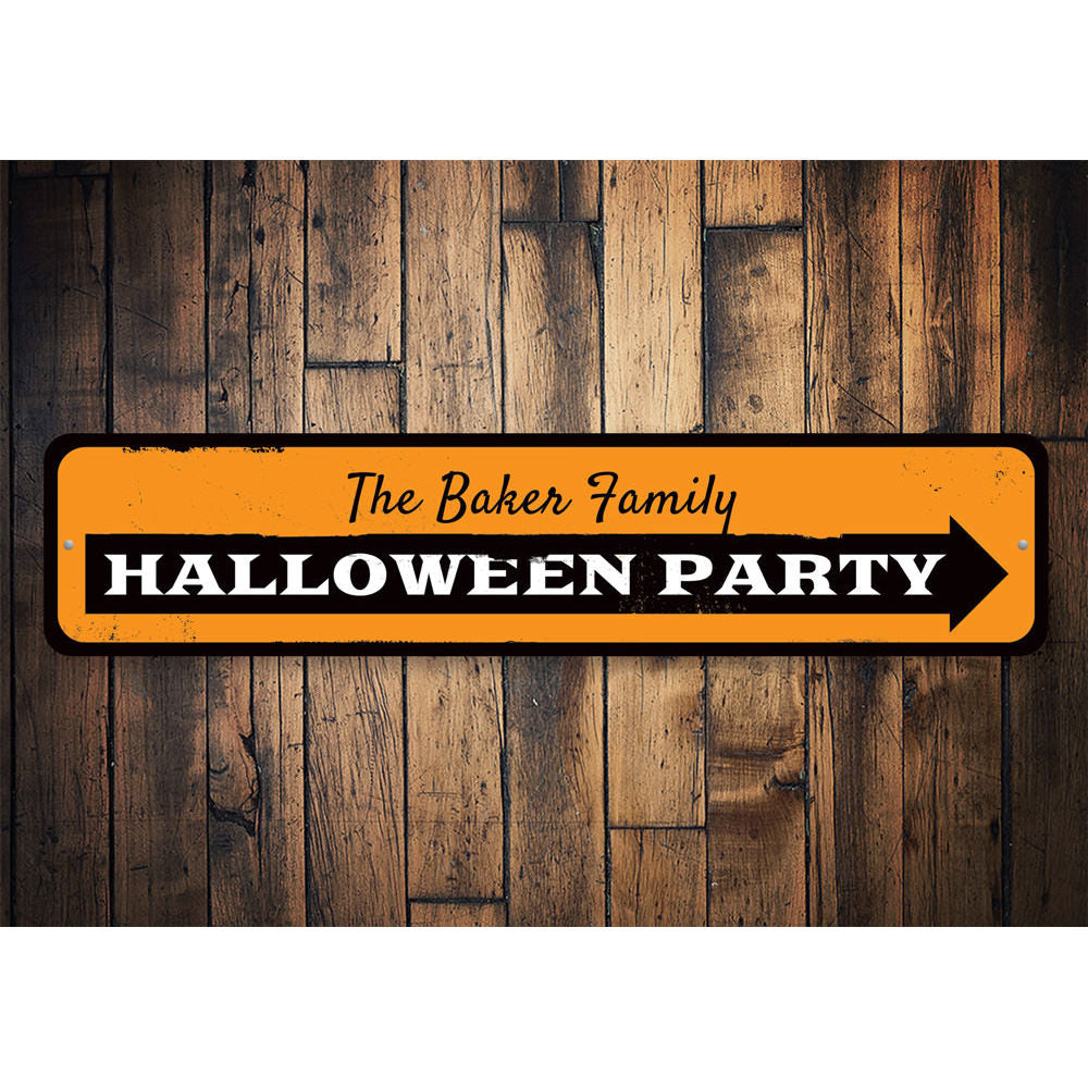 Halloween Party Sign Aluminum Sign