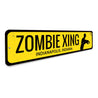 Zombie Crossing Sign Aluminum Sign