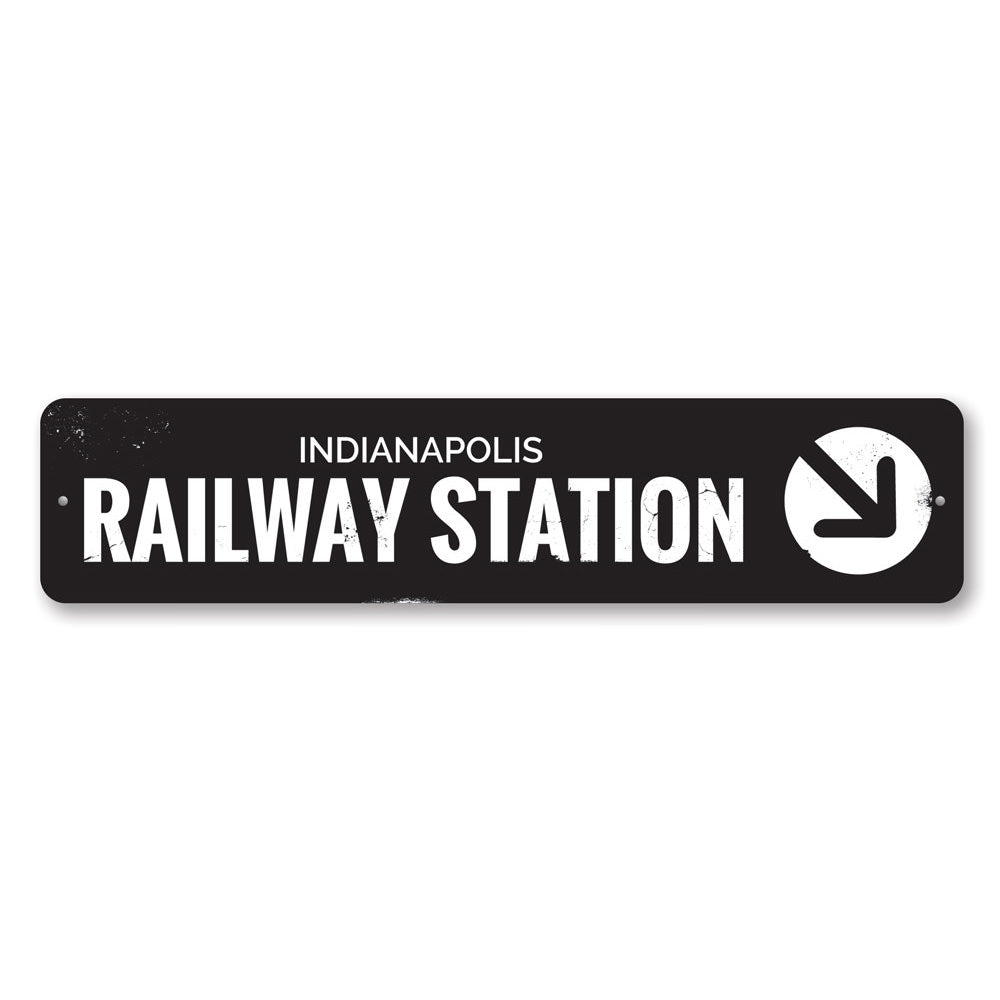 Railway Station Sign Aluminum Sign