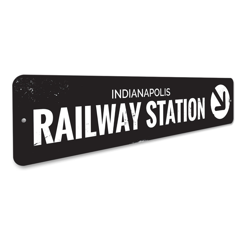 Railway Station Sign Aluminum Sign