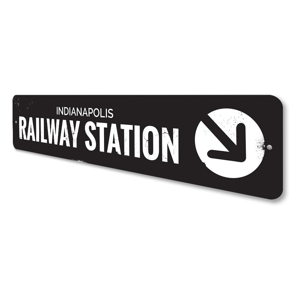 Railway Station Sign Aluminum Sign