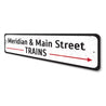 Train Station Intersection Sign Aluminum Sign