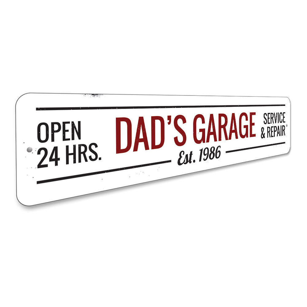 Dads Garage Sign Aluminum Sign