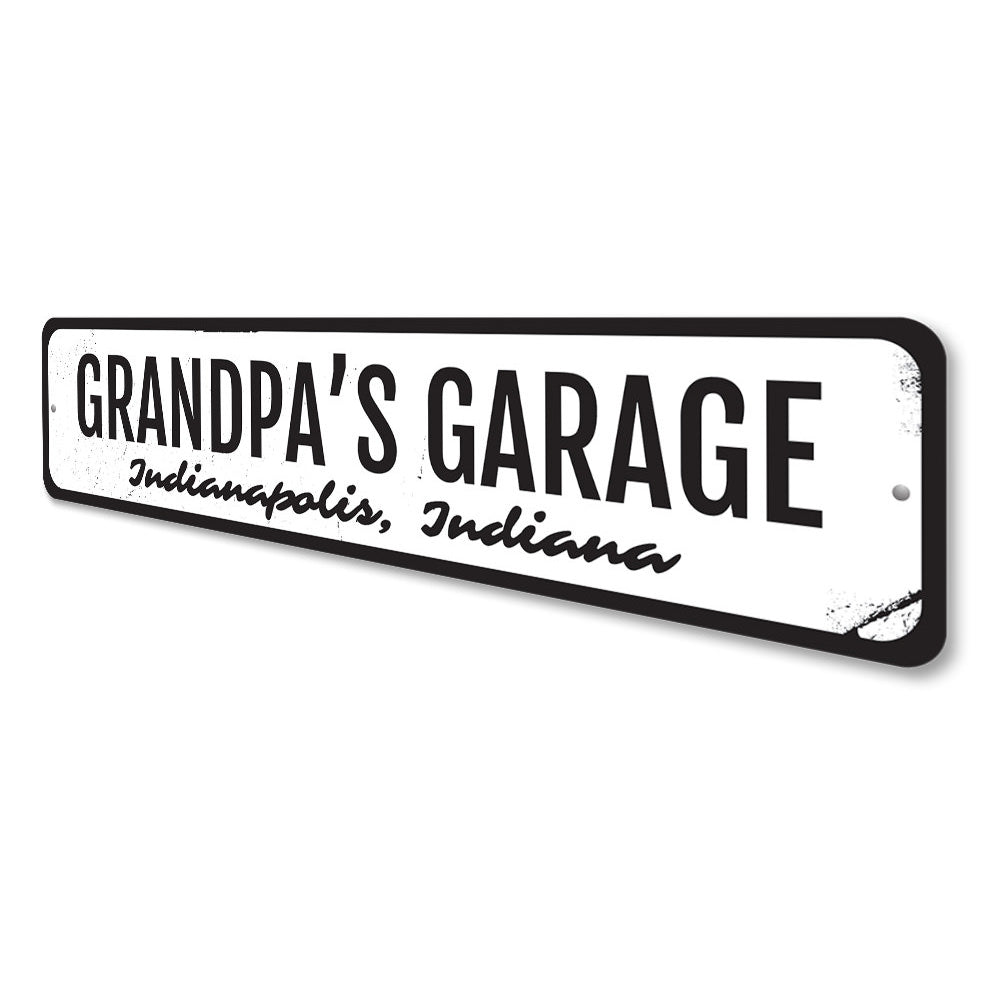 Grandpas Garage Sign Aluminum Sign