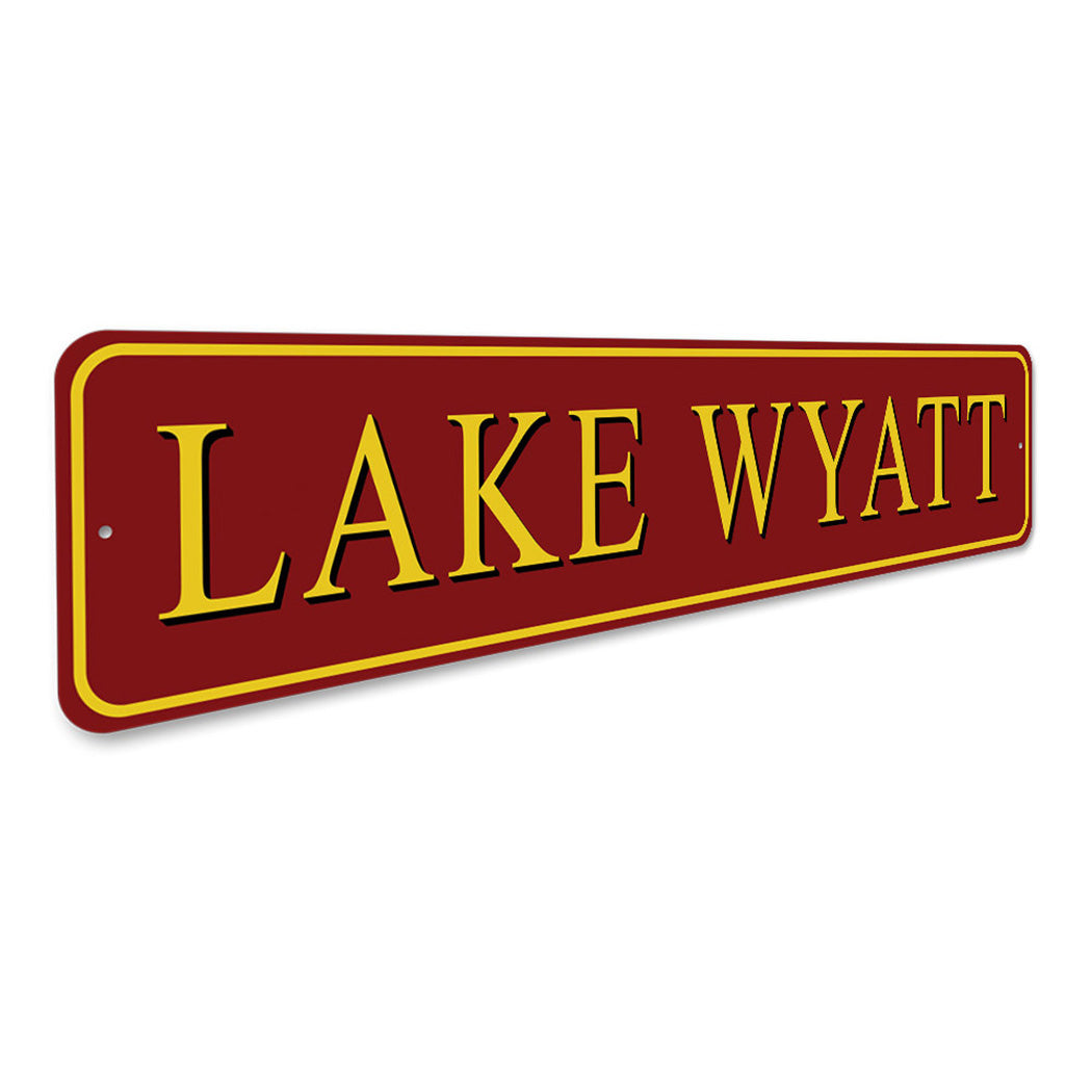 Custom Lake Metal Sign