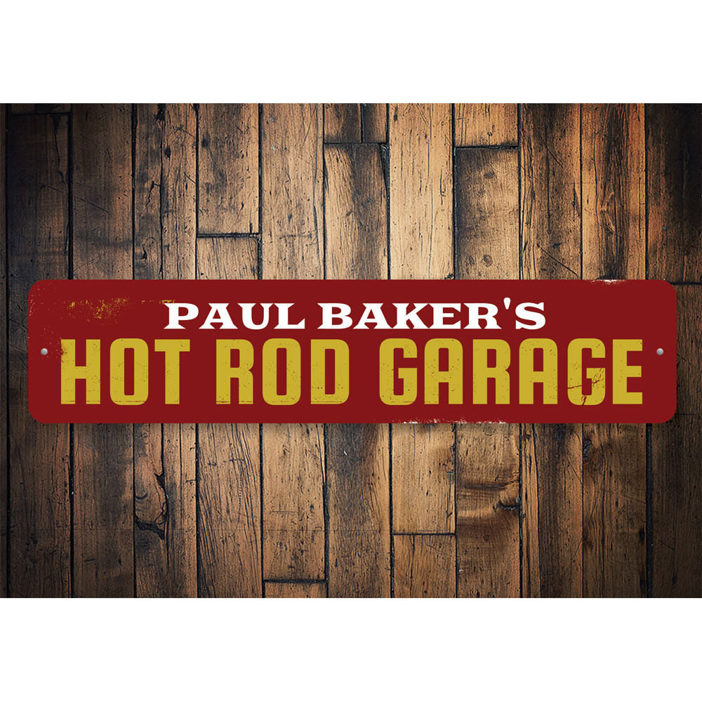 Hot Rod Garage Sign Aluminum Sign