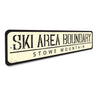 Ski Area Boundary Sign Aluminum Sign
