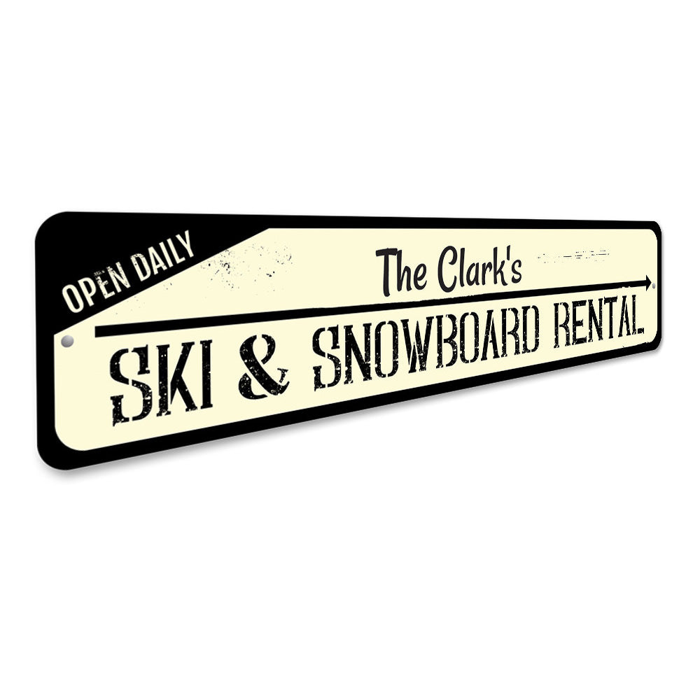 Ski & Snowboard Sign Aluminum Sign