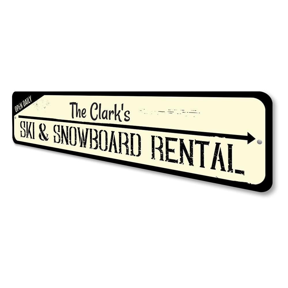 Ski & Snowboard Sign Aluminum Sign