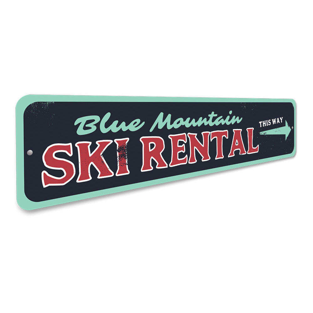 Ski Rental Sign Aluminum Sign