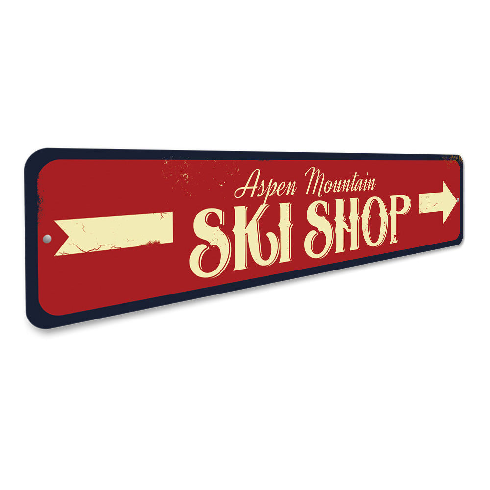 Ski Shop Sign Aluminum Sign