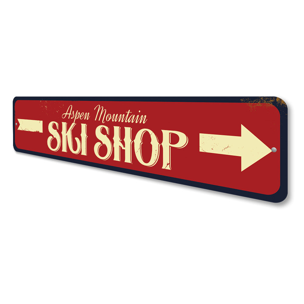 Ski Shop Sign Aluminum Sign