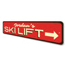 Ski Lift Sign Aluminum Sign