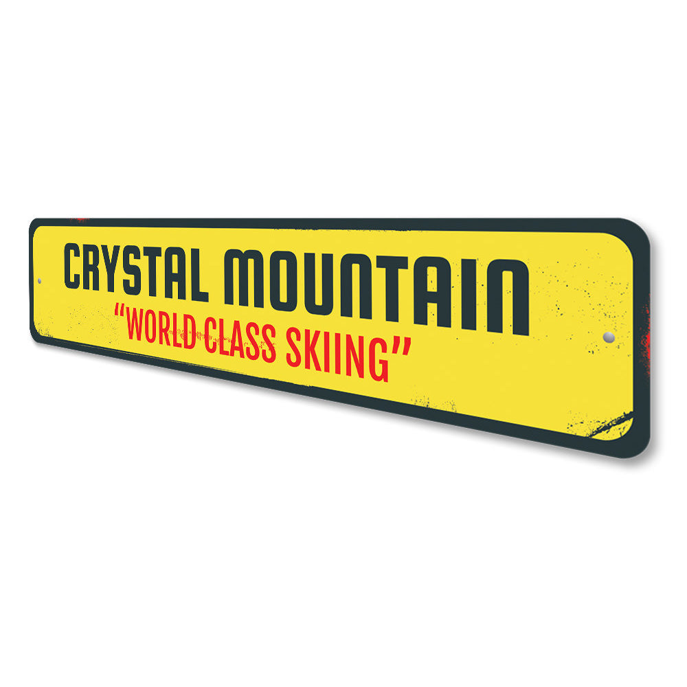World Class Skiing Sign Aluminum Sign