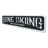 Gone Skiing Sign Aluminum Sign
