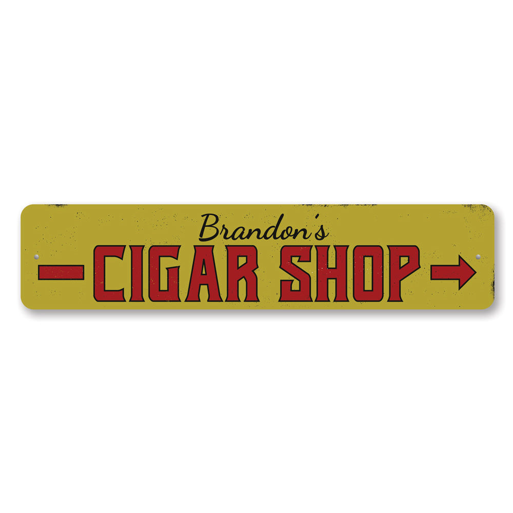 Cigar Shop Arrow Sign Aluminum Sign