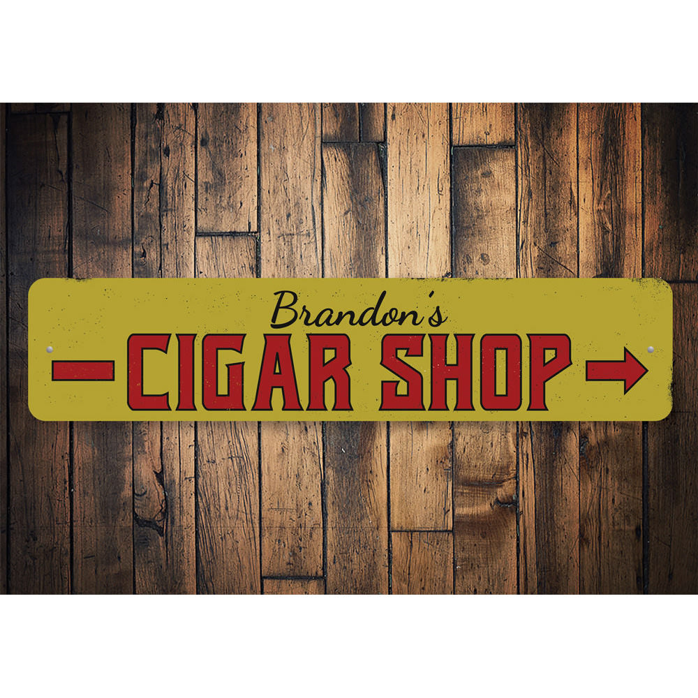 Cigar Shop Arrow Sign Aluminum Sign