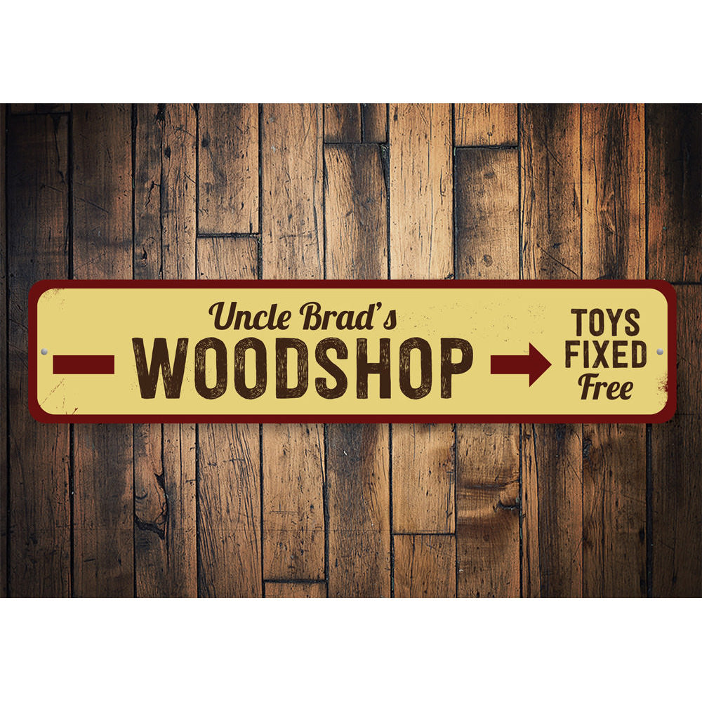 Woodshop Sign Aluminum Sign