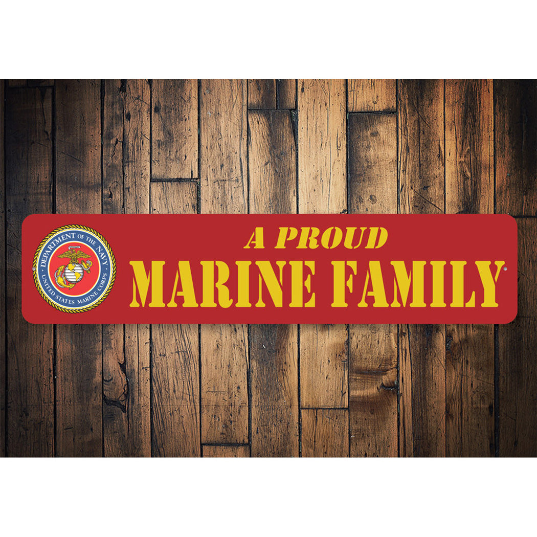 Proud Marine Family Sign
