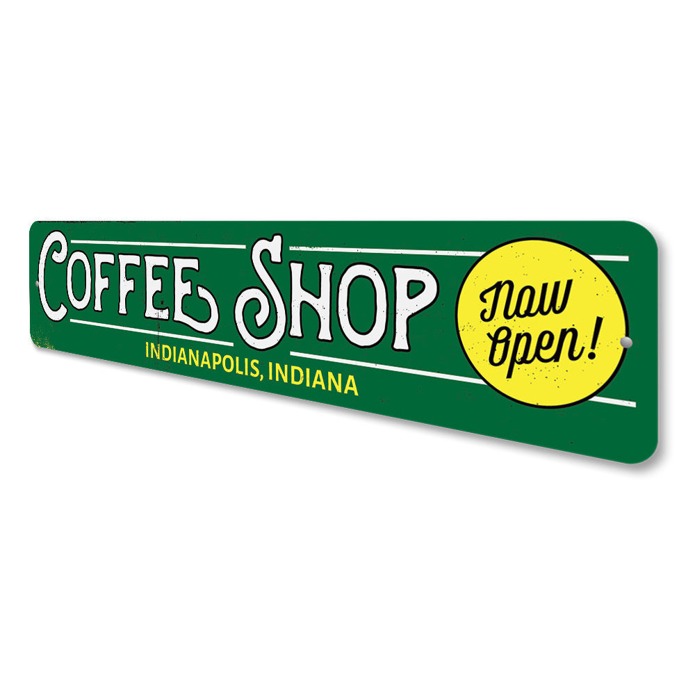 Coffee Shop Location Sign Aluminum Sign