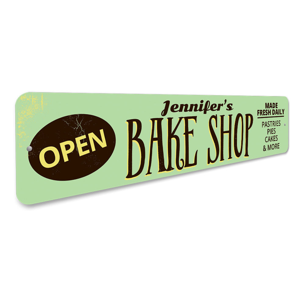 Bake Shopw Open Sign Aluminum Sign
