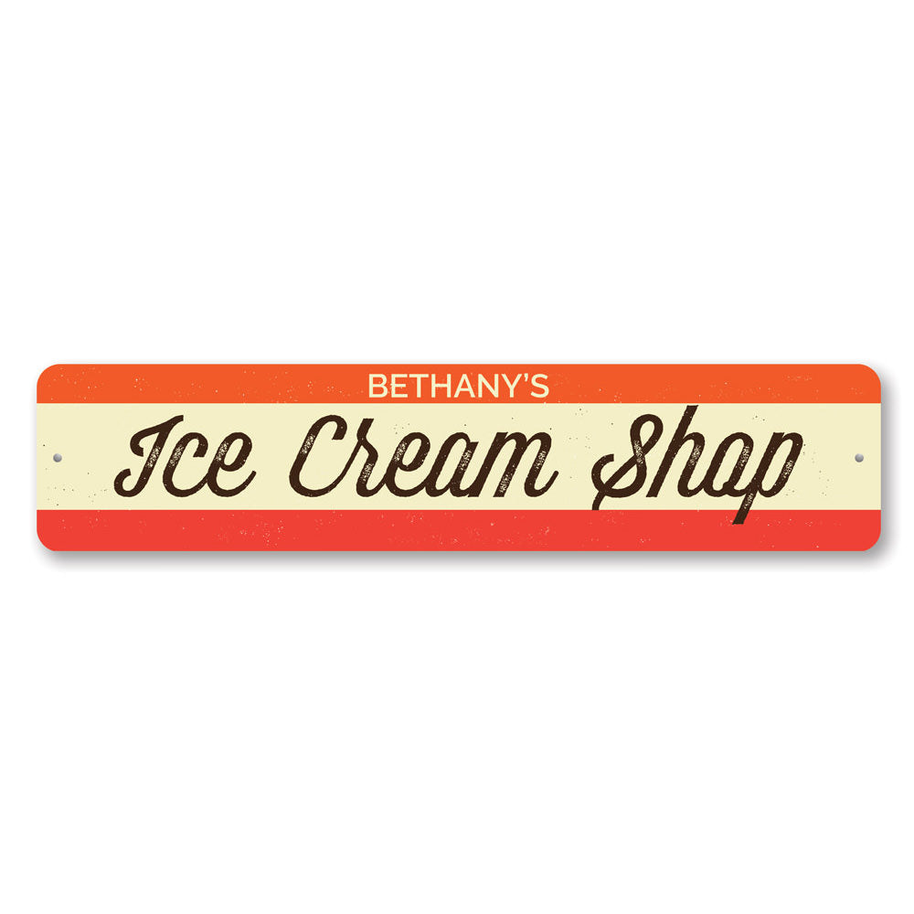 Ice Cream Shop Sign Aluminum Sign