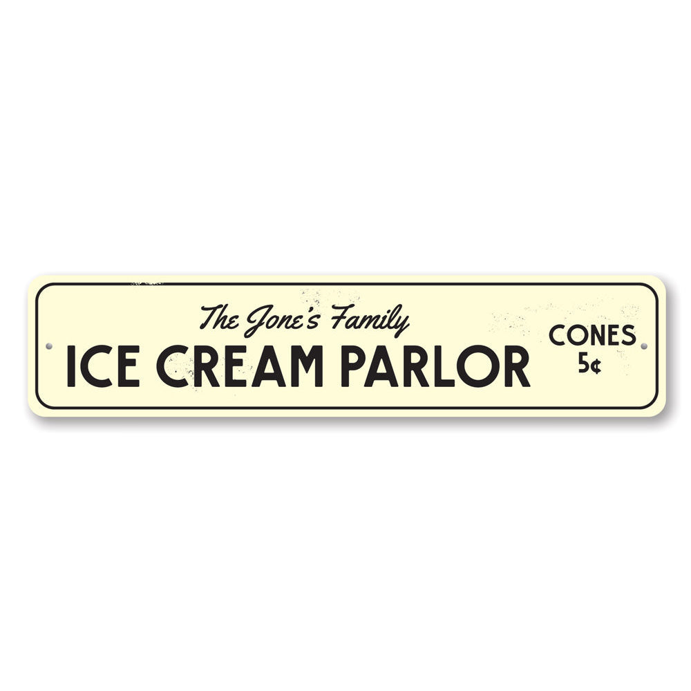 Ice Cream Parlor Sign Aluminum Sign