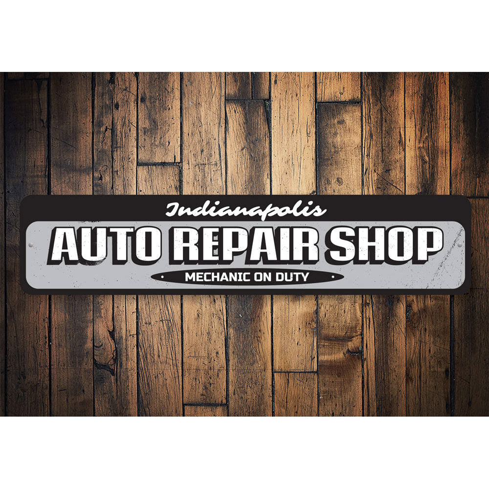 Auto Repair Shop Sign Aluminum Sign