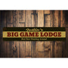 Big Game Lodge Sign Aluminum Sign