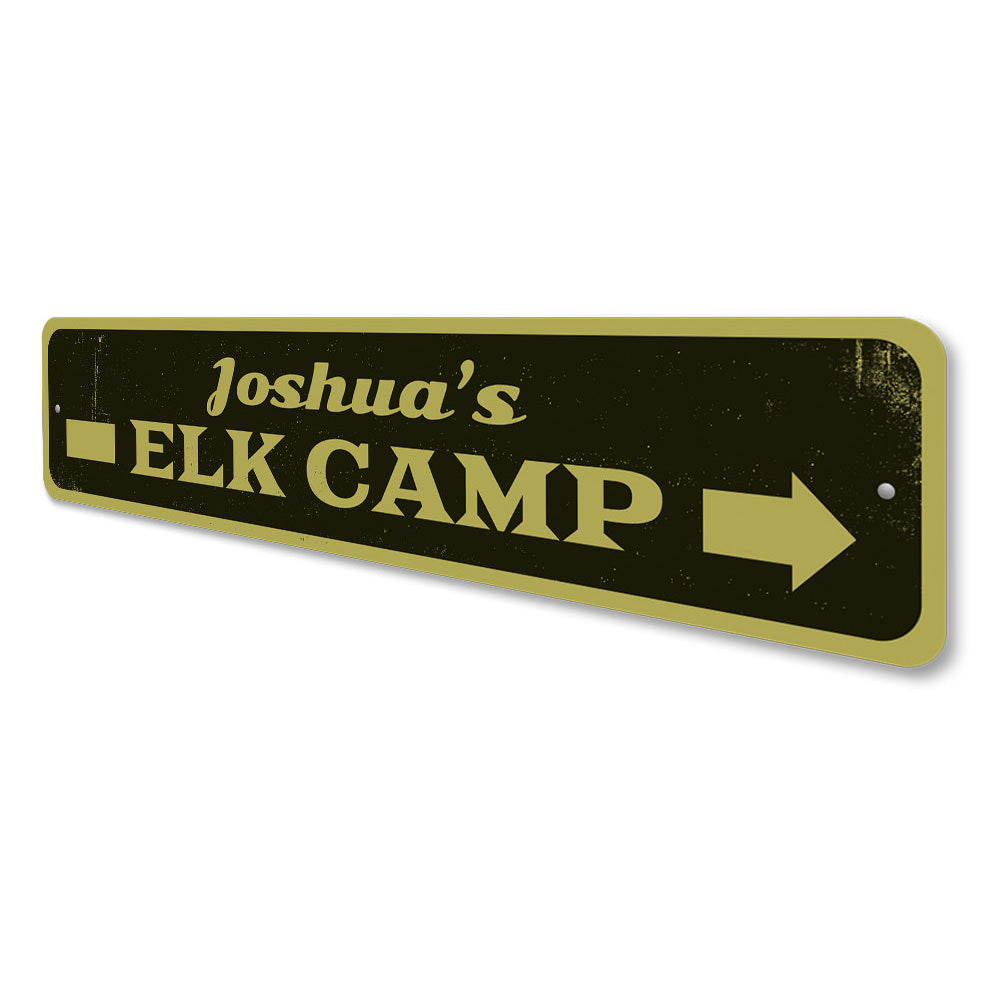 Elk Camp Sign Aluminum Sign
