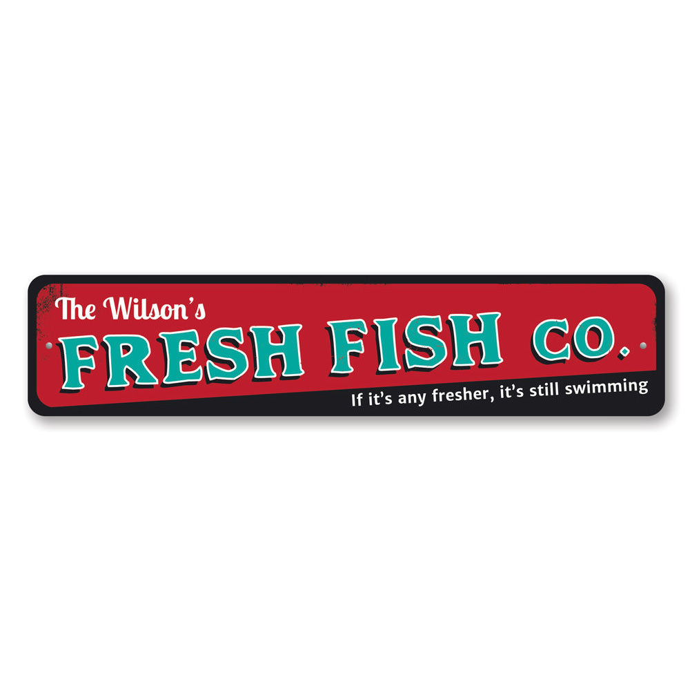 Fresh Fish Company Sign Aluminum Sign