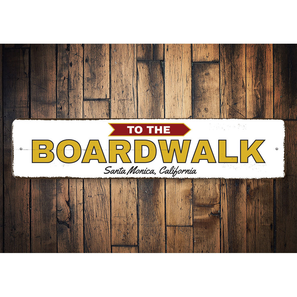 To the Boardwalk Sign Aluminum Sign