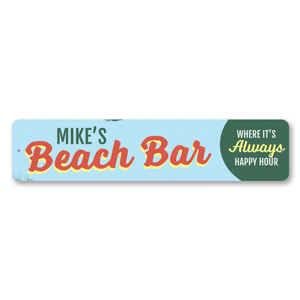 Beach Bar Name Sign Aluminum Sign