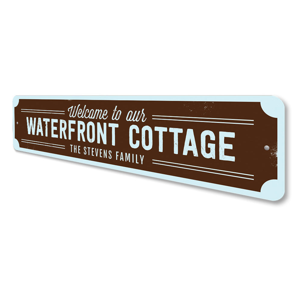 Waterfront Cottage Sign Aluminum Sign