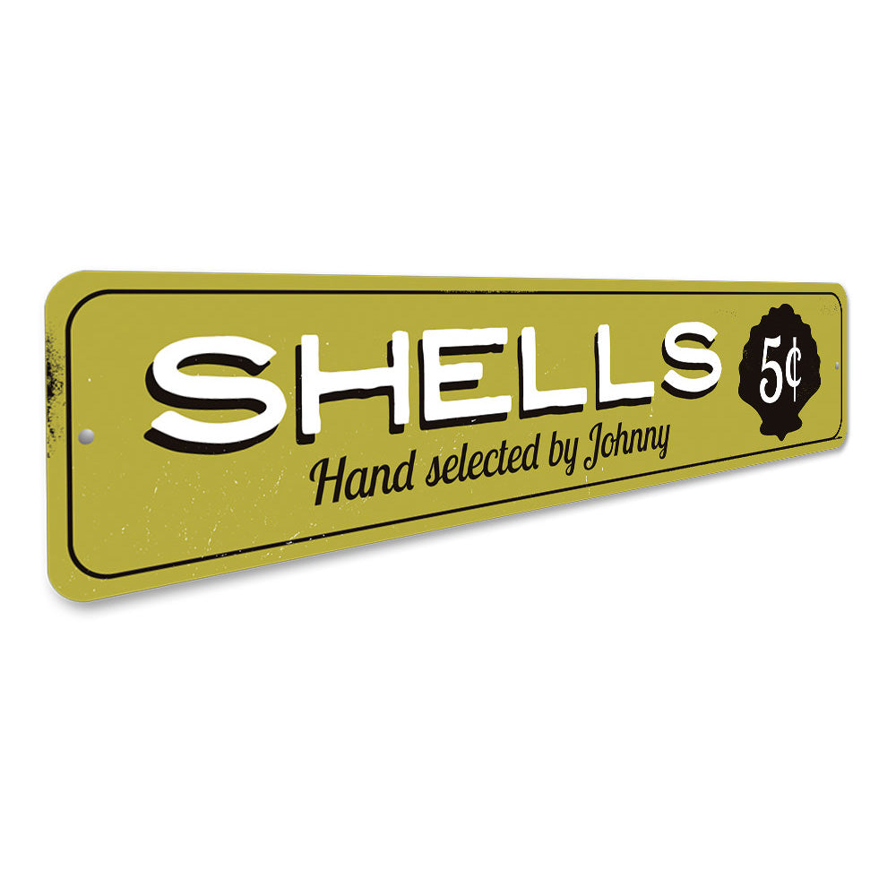 Shells 5 Cents Sign Aluminum Sign