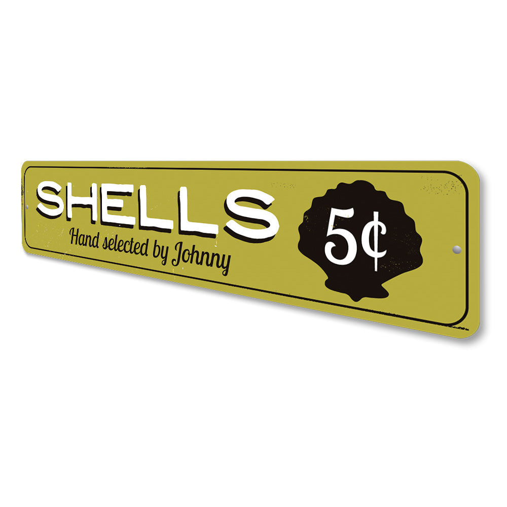 Shells 5 Cents Sign Aluminum Sign