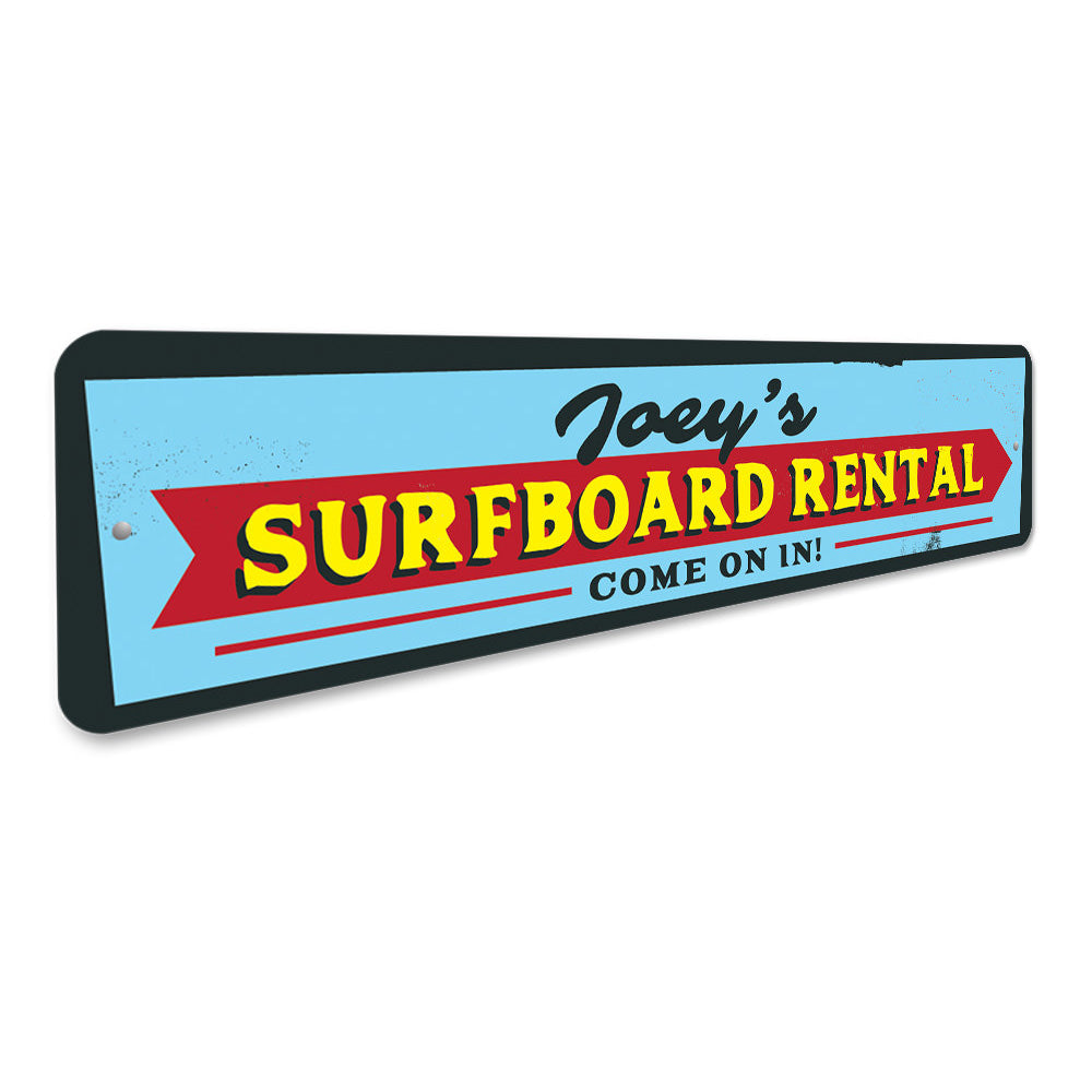 Surfboard Rental Sign Aluminum Sign