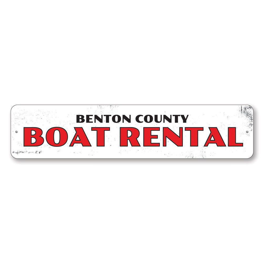 Coastal Boat Rental Sign Aluminum Sign