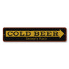 Cold Beer Arrow Sign Aluminum Sign