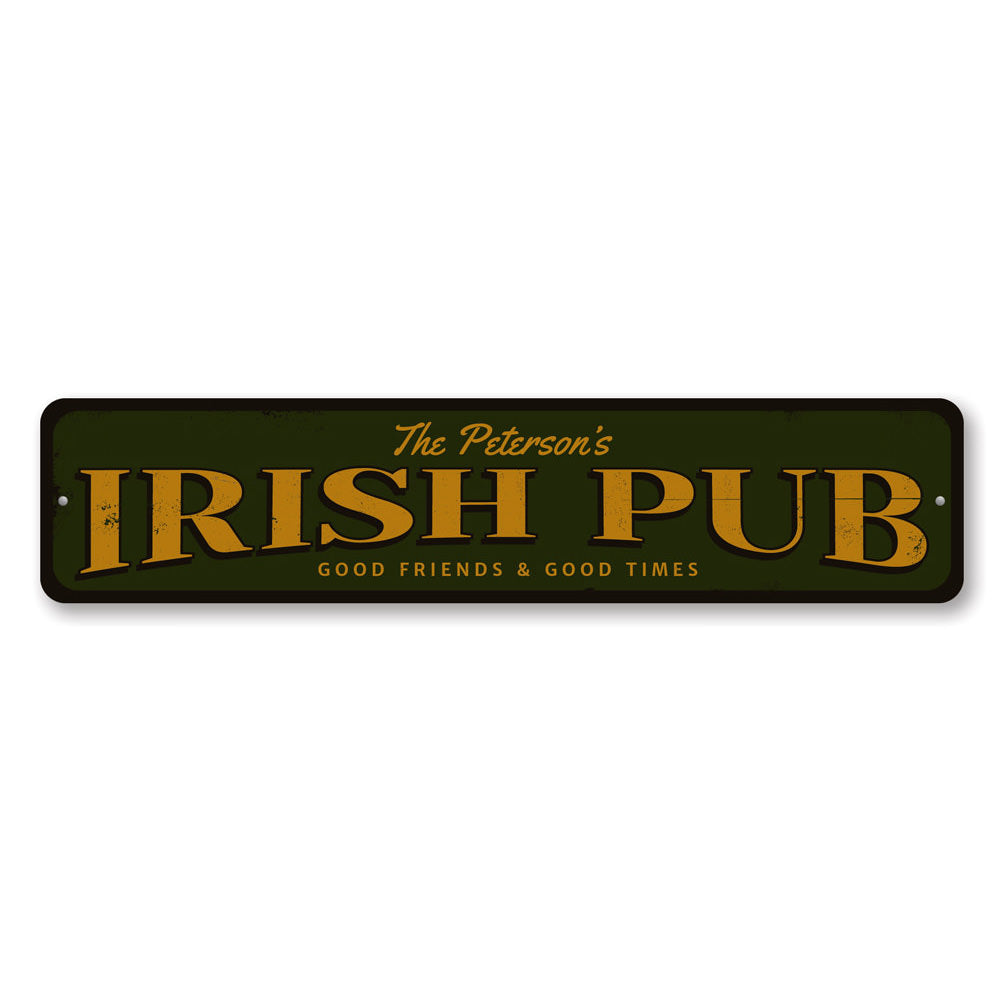 Vintage Irish Pub Sign Aluminum Sign