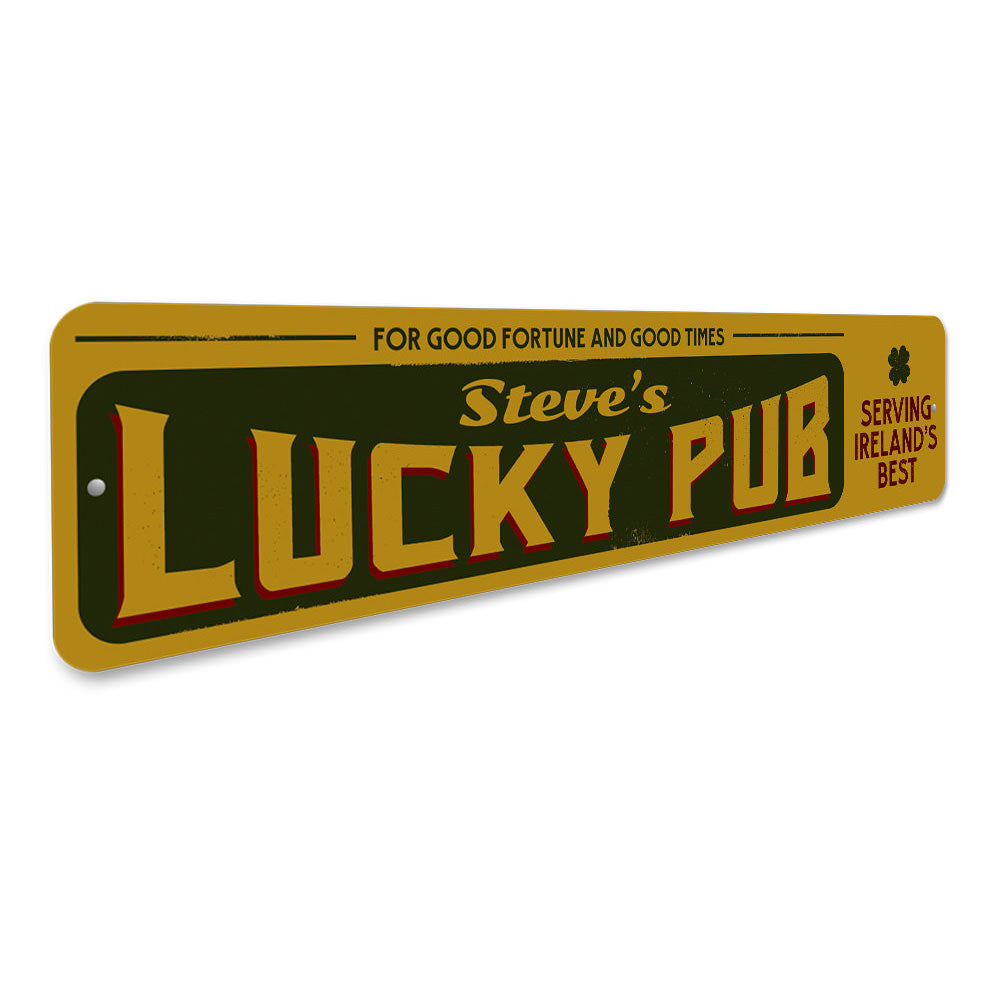 Lucky Irish Pub Sign Aluminum Sign