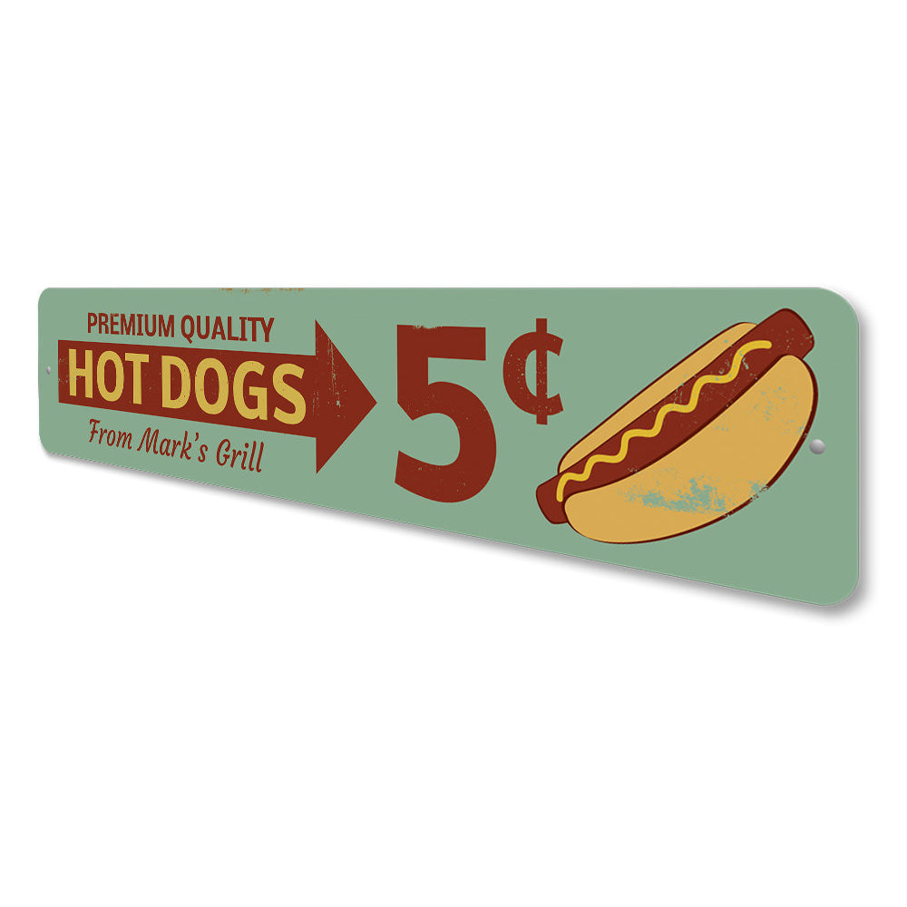 Premium Quality Hot Dogs Sign Aluminum Sign